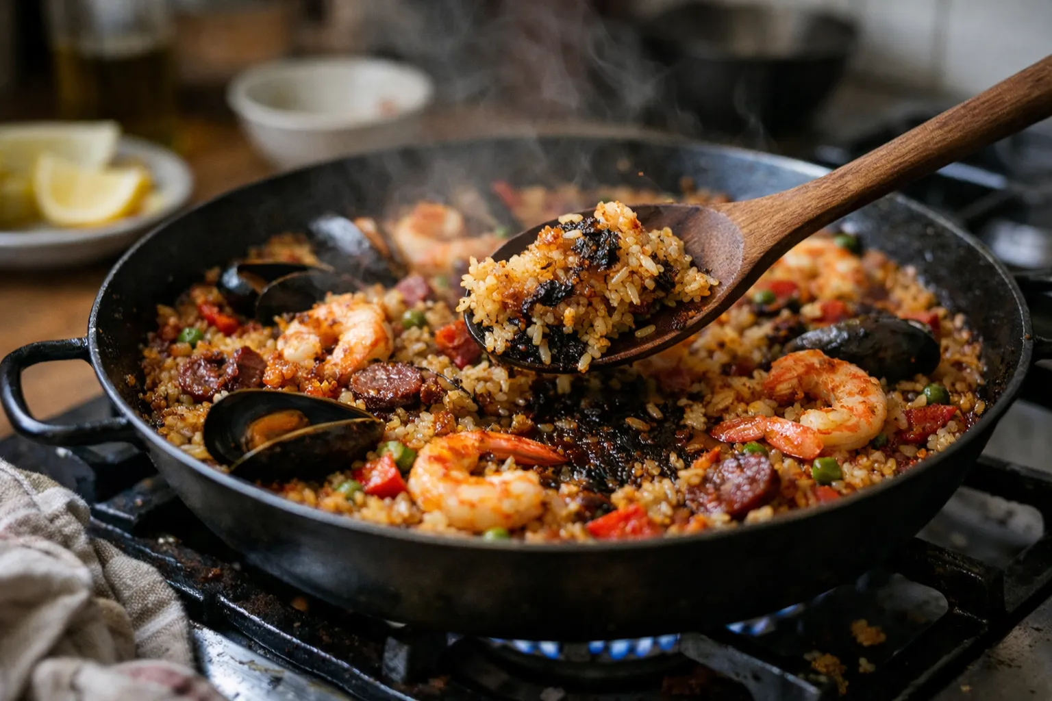 Quick Pan Paella: Achieve Socarrat and Perfect Rice in 40 Mins