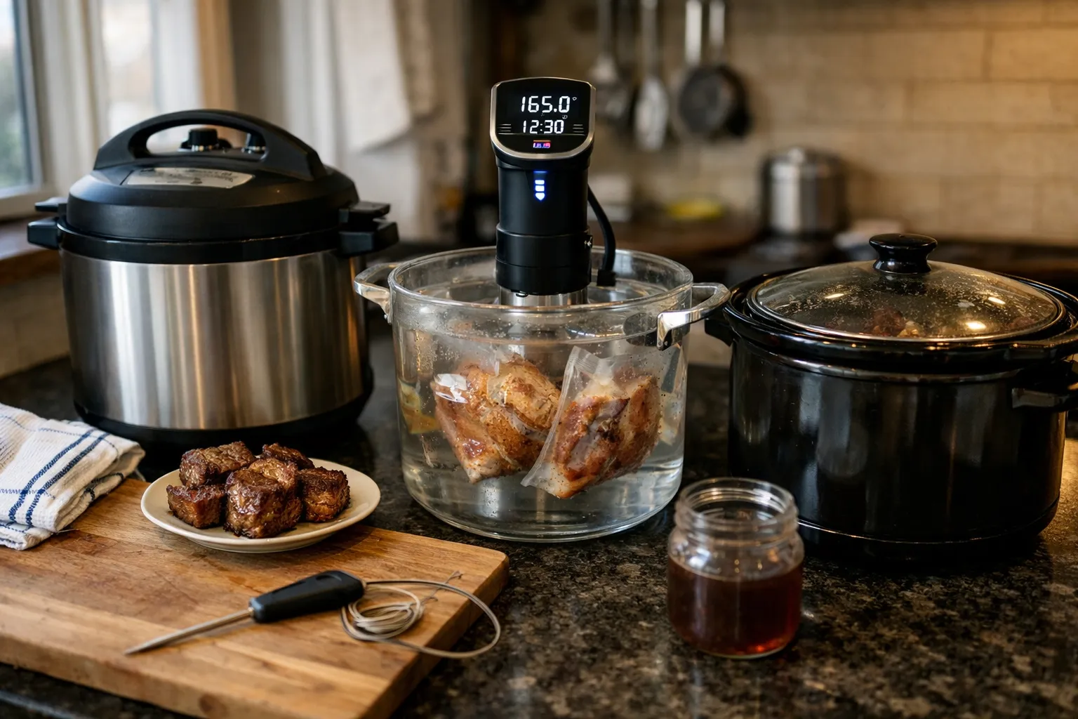 Pressure Cooker vs. Sous‑Vide vs. Slow Cooker: Energy, Flavor & Nutrition