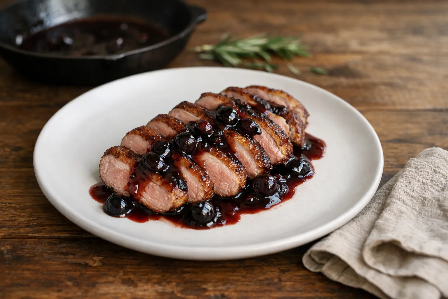 Crispy Duck Breast at Home: Pan-Seared Technique & Cherry Sauce