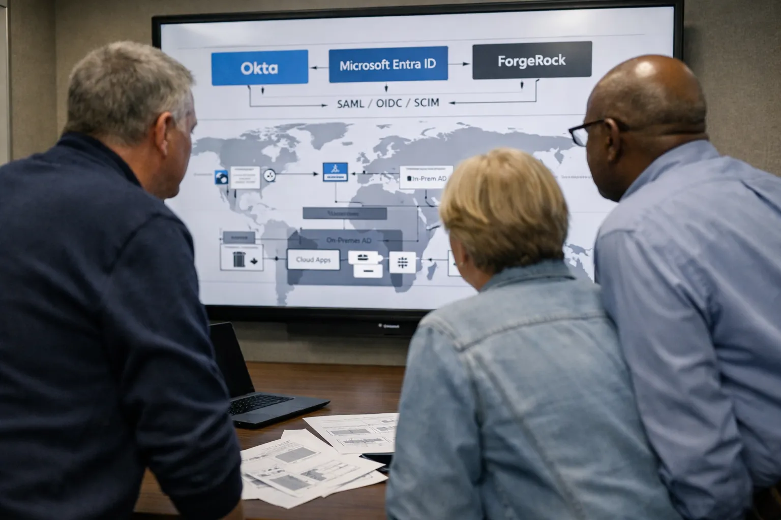 Okta vs Entra ID vs ForgeRock: Hybrid Cloud IAM — Scalability & ROI