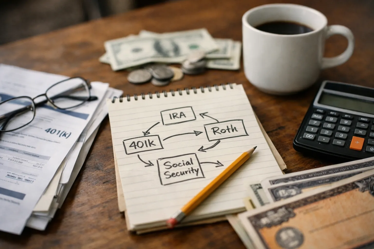 Five-Year Retirement Withdrawal Roadmap: 401(k), IRA, Roth + Social