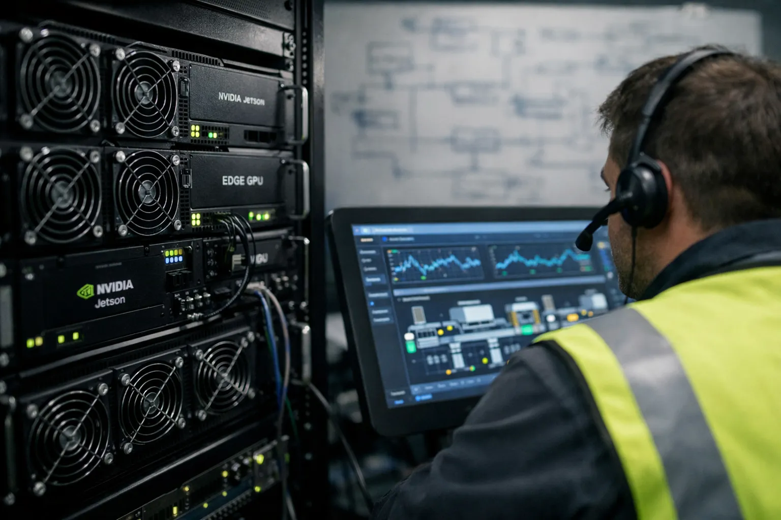 Real‑Time LLMs at the Edge for Industrial Control: Architecture & Risks